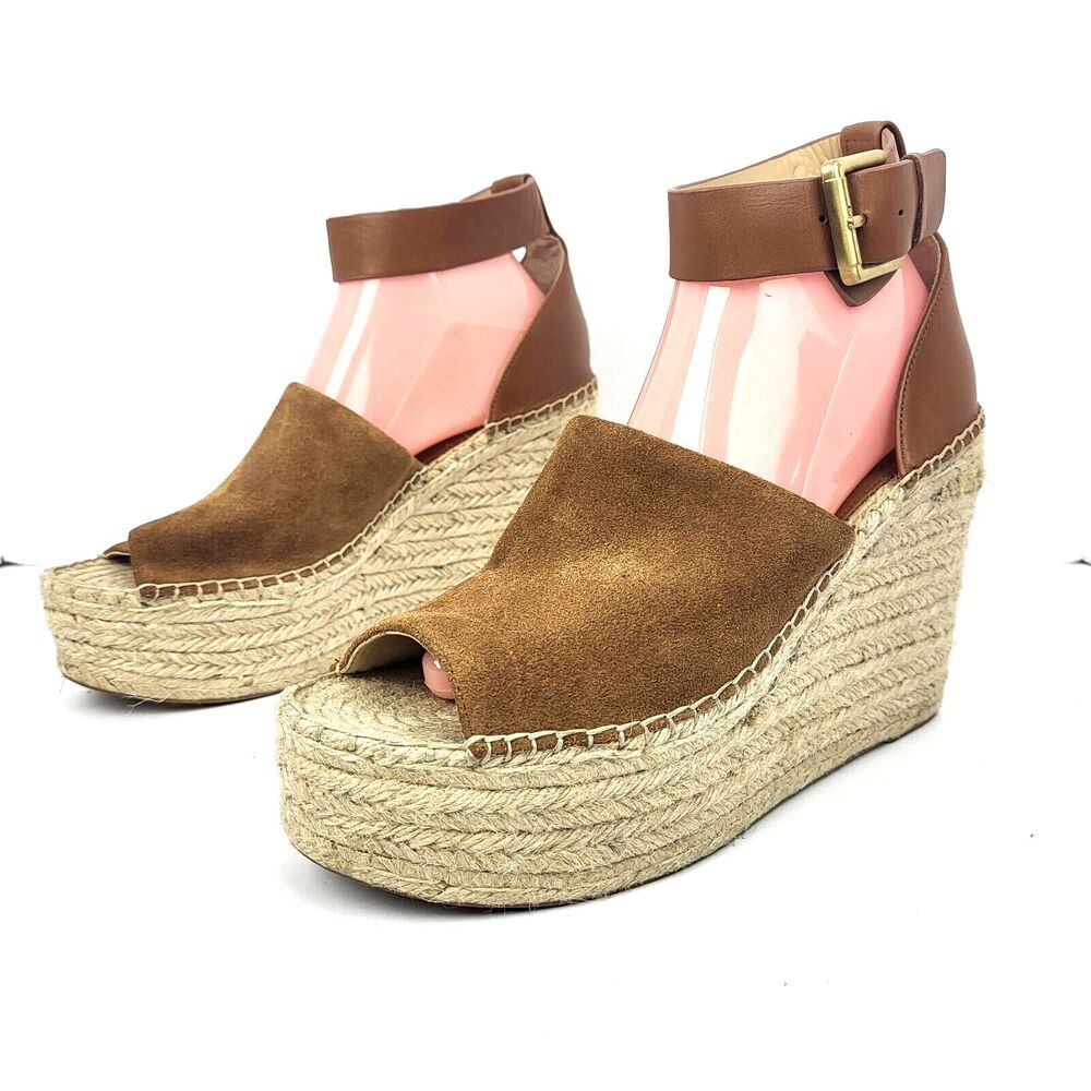 Marc Fisher Adalyn Espadrille Wedge Brown  Sandal